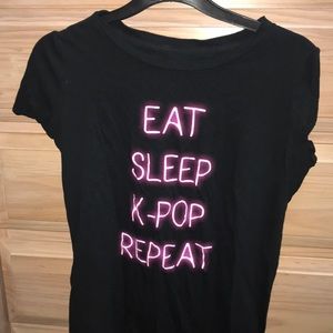 eat sleep kpop repeat shirt
